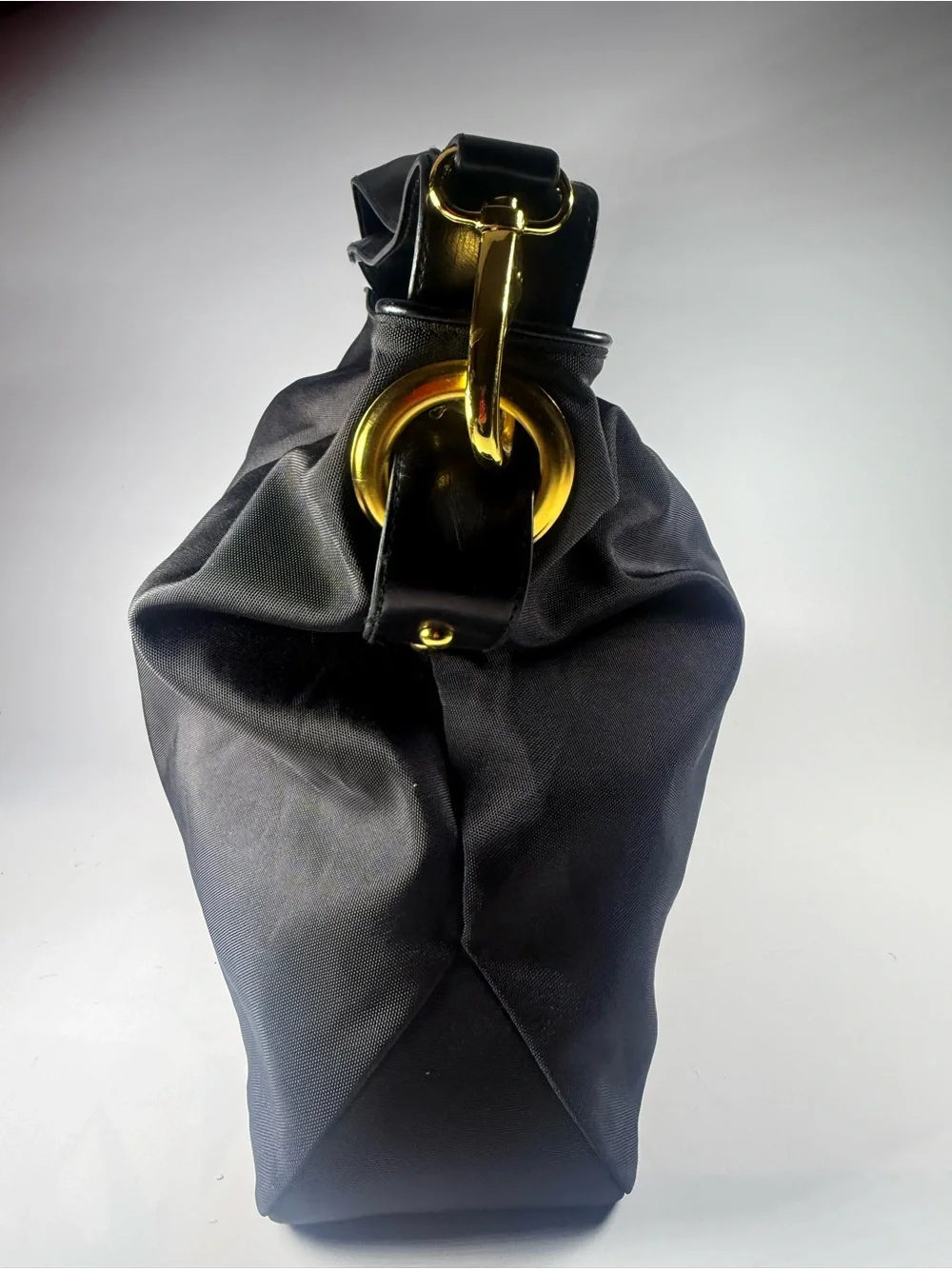 Kenneth Cole Reaction Black Nylon Large Hobo Shoulder Bag Tote Purse